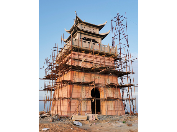 杭州蕭山區(qū)義橋景觀石亭，景觀臺工程